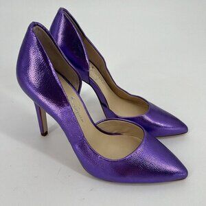 Jessica Simpson Paryn D'orsay Pump Purple Metallic Tumbled Women's 5M